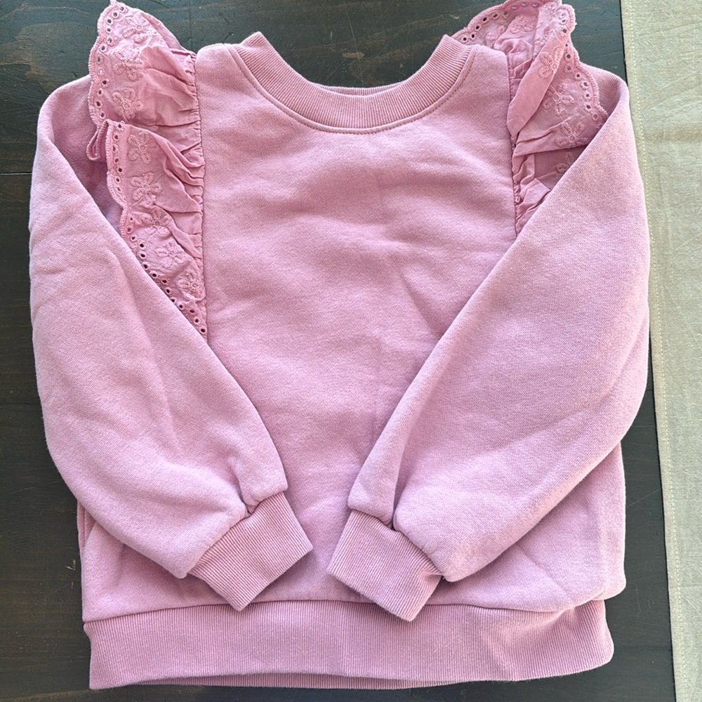 Baby Gap NWOT pink ruffle sweatshirt Size 4T